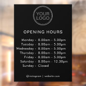 開館時間 |ビジネスロゴの営業時間モダン ウィンドウサイン (シート2)
