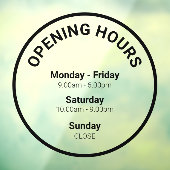 開館時間 |営業営業時間風 ウィンドウサイン (シート3)