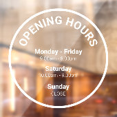 開館時間 |営業時間（営業時間） ウィンドウサイン (シート2)