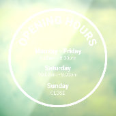 開館時間 |営業時間（営業時間） ウィンドウサイン (シート3)