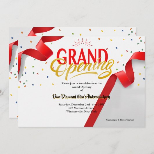 開館案内 招待状 (正面/裏面)