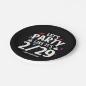 閏年うるう日パーティー2月29日誕生日 ペーパープレート (アングル)