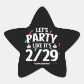 閏年うるう日パーティー2月29日誕生日 星シール (正面)
