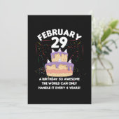 閏年のお祝い2月29日ギフト 招待状 (スタンド正面)