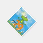 閏年のカエルが29の数を超えてジャンプ スタンダードカクテルナプキン (角)
