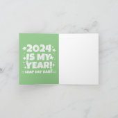 閏年の日2024は私の年2月29誕生日 カード (内部)