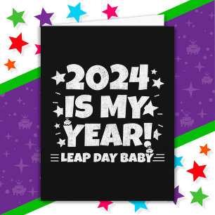 閏年の日2024は私の年2月29誕生日 カード
