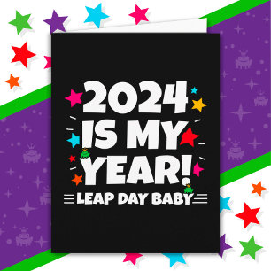 閏年の日2024は私の年2月29誕生日 カード