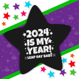 閏年の日2024は私の年2月29誕生日 星シール