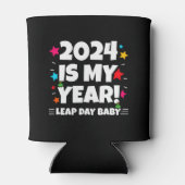閏年の日2024は私の年2月29誕生日 缶クーラー (裏面)