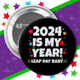 閏年の日2024は私の年2月29誕生日 缶バッジ