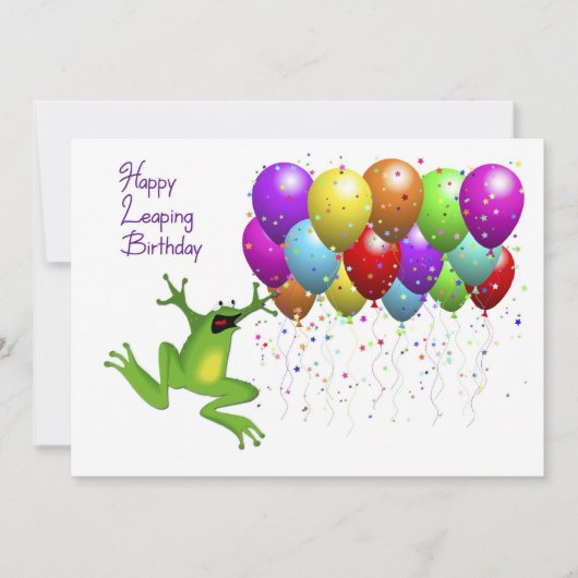 閏年ハッピーバースデーカード カード (正面)