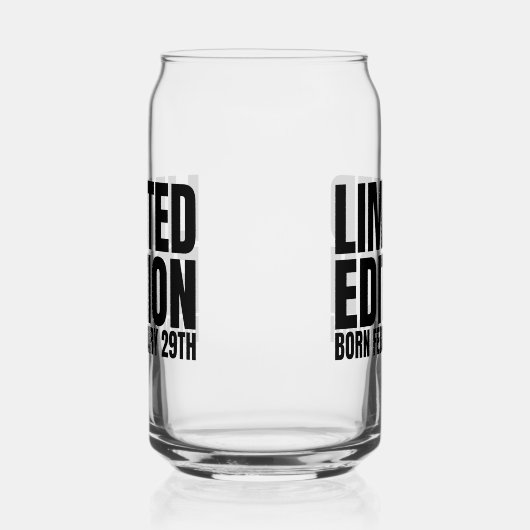 閏年生まれ誕生日2月29日うるう日 ガラス缶 (左)