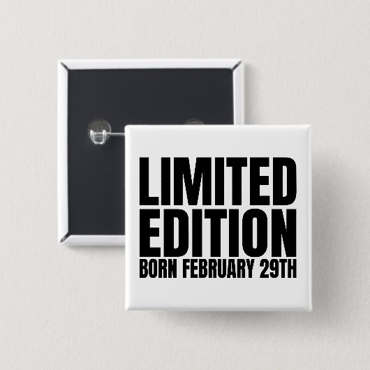 閏年生まれ誕生日2月29日うるう日 缶バッジ (正面&裏面)