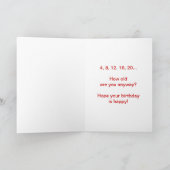 閏年誕生日カード カード (内部)