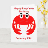 閏年誕生日カード カード (黄色い花)