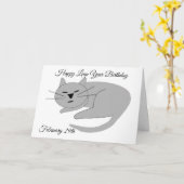 閏年誕生日カード カード (黄色い花)