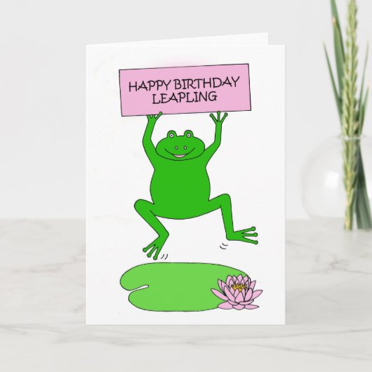 閏年誕生日リープリング2月29日 カード (正面)