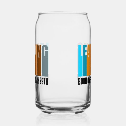 閏年誕生日生まれ2月29日リープリング ガラス缶 (左)