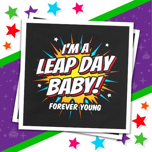閏年誕生日2月29日うるう日誕生日 スタンダードカクテルナプキン