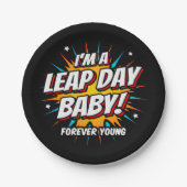 閏年誕生日2月29日うるう日誕生日 ペーパープレート (正面)