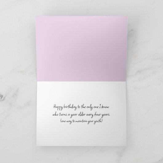 閏年2月29日誕生日 カード (内部)