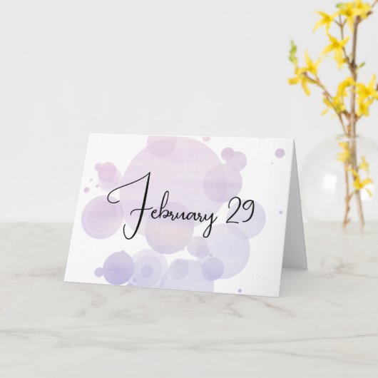 閏年2月29日誕生日 カード (黄色い花)