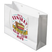 閏年2024やっと私の誕生日 ラージペーパーバッグ (正面アングル)