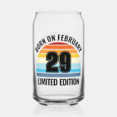閏日誕生日2月29日うるう年ヴィンテージ日 ガラス缶 (正面)