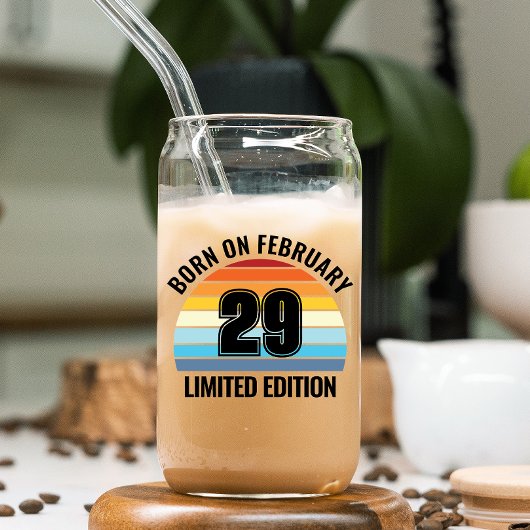 閏日誕生日2月29日うるう年ヴィンテージ日 ガラス缶