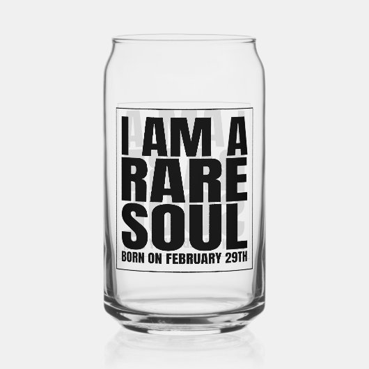 閏日2月29日うるう年誕生日Aレアソウル ガラス缶 (正面)