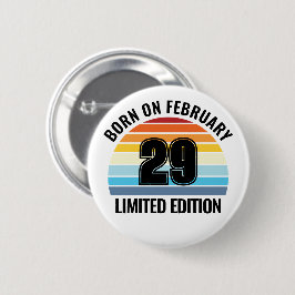 閏日2月29日ヴィンテージサンセット閏年誕生日 缶バッジ