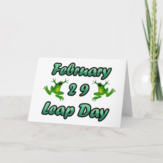 閏日2月29日 カード (正面)