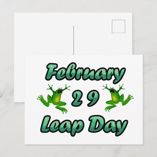 閏日2月29日 ポストカード (正面/裏面)