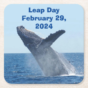 閏日2024年2月29日 スクエアペーパーコースター