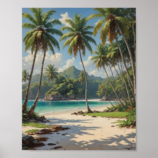 閑静なシュノーケルとダイビングサイト ポスター (正面)