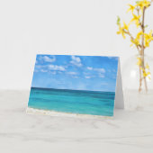 閑静なビーチアート海バハマノートカード カード (黄色い花)