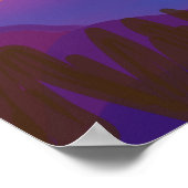 閑静なラグーンに沈んだ夕日 ポスター (角)