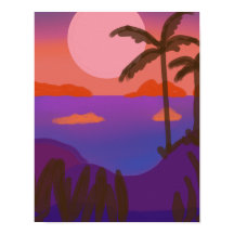 閑静なラグーンに沈んだ夕日