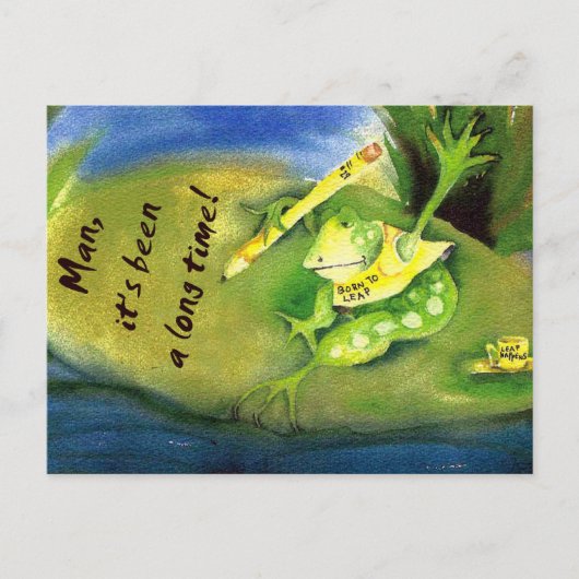 間があいてしまったね、うるう年なんて本当に久しぶりだ! ポストカード (正面)