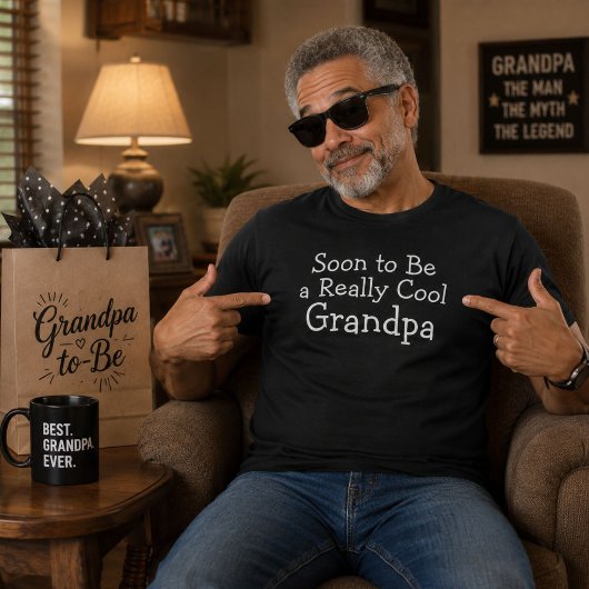 間もなくおじいちゃんになる妊娠報告ギフト Tシャツ