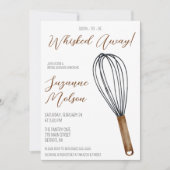 間もなくささやかれ遠くにる！キッチンブライダルシャワー 招待状 (正面)