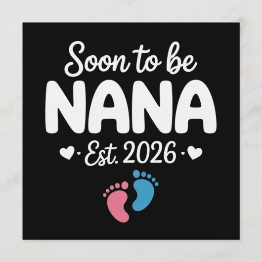 間もなくばば 2026 面白い妊娠発表 招待状 (正面)