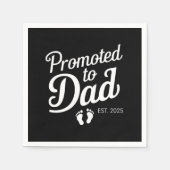 間もなくパパEst 2025におもしろい昇格してパパ スタンダードカクテルナプキン (正面)