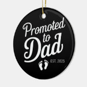 間もなくパパEst 2025におもしろい昇格してパパ セラミックオーナメント (左)