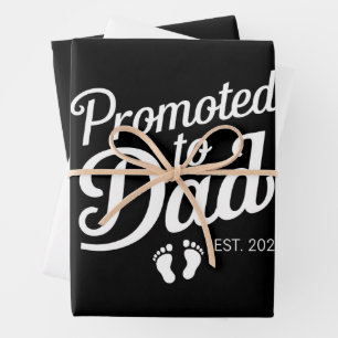 間もなくパパEst 2025におもしろい昇格してパパ ラッピングペーパーシート