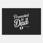 間もなくパパEst 2025におもしろい昇格してパパ ラッピングペーパーシート (正面)