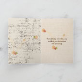 間もなくブリックのヒマワリの花束を得る カード (内部)