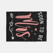 間もなくミセスになる予定の独身パーティー・結婚前のお披露目パーティーの花嫁 フリースブランケット (正面(横))