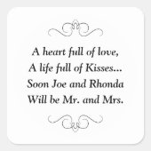 間もなくミセス・スクエアのステッカー スクエアシール (正面)